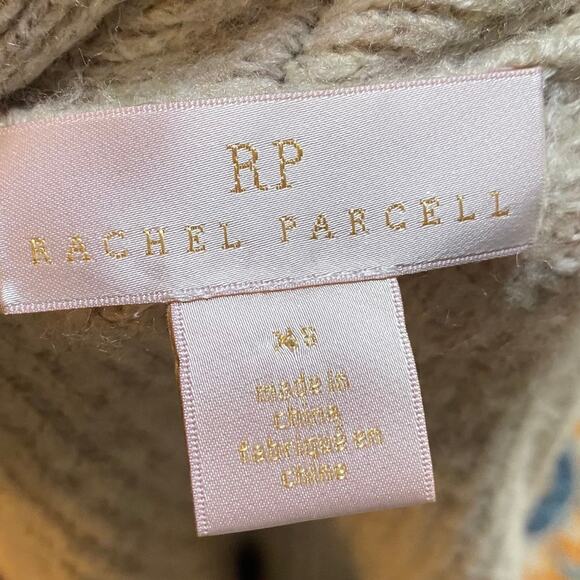 Rachel Parcell Oversize Cardigan Sweater Shawl Collar Bishop Sleeve Beige XS - Picture 8 of 9